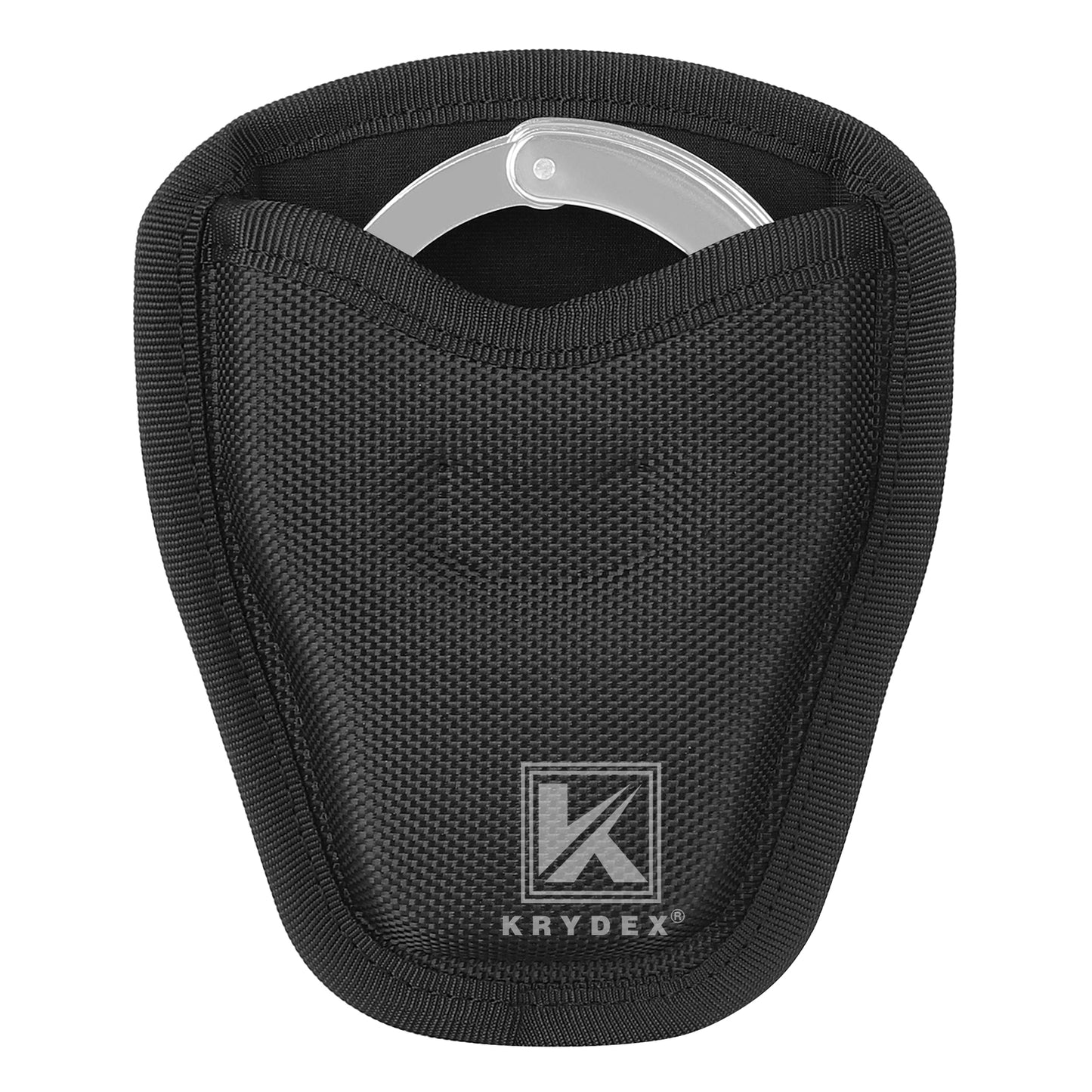 Krydex Open Top Handcuff Case Single Classic Handcuff Pouch Fits 2” & 2.25” Duty Belt For Police Law Enforcement & Security Guard Equipment