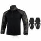 Krydex Tactical Men’s Combat Shirts with Elbow Pads Uniform