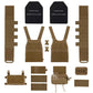 KRYDEX Low Vis Slick Plate Carrier Tactical Vest Body Armor w/MK Micro Fight Chest Rig Set