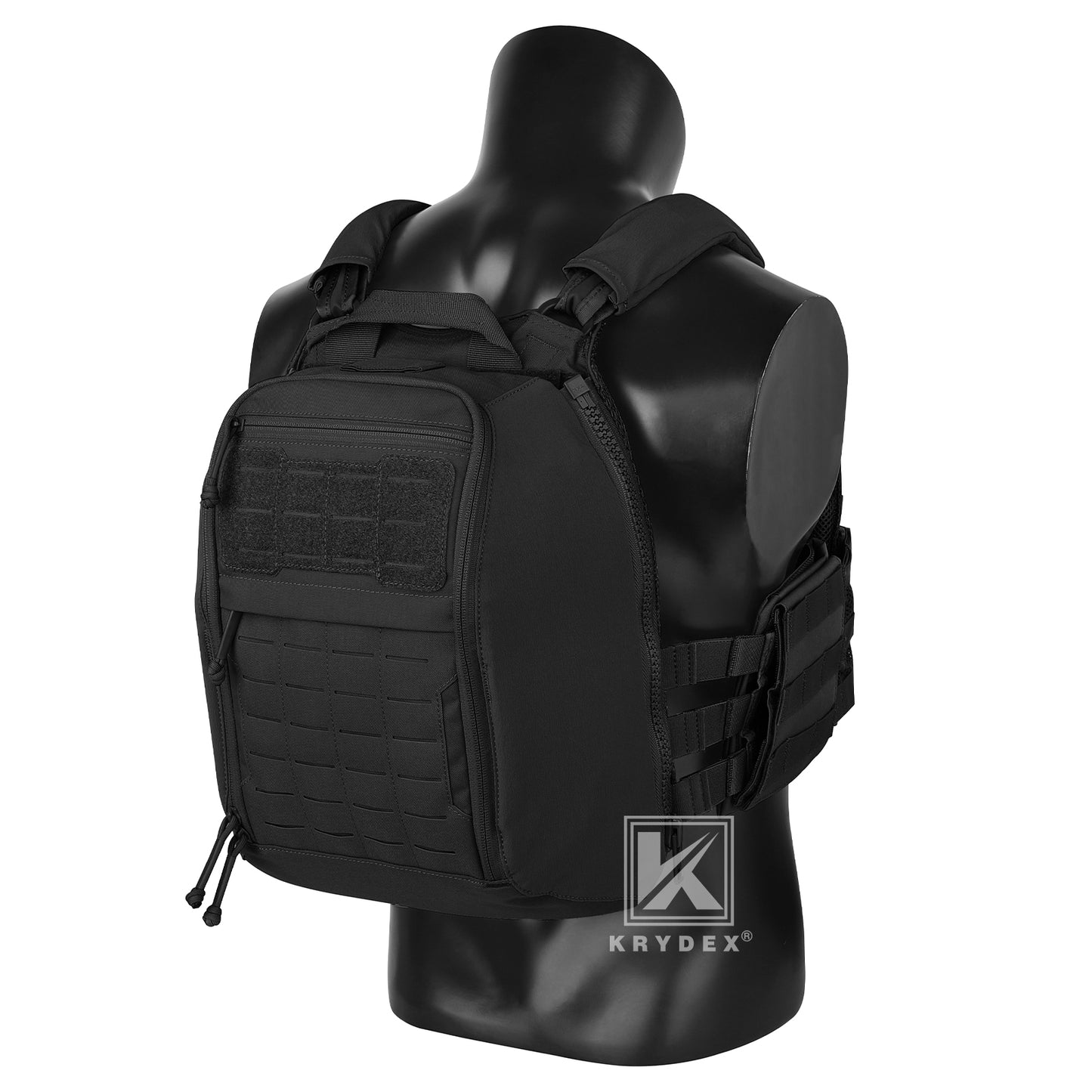 Krydex Tactical Zip-on Back Panel for Scarab Vest MOLLE Helmet Hydration Backpack