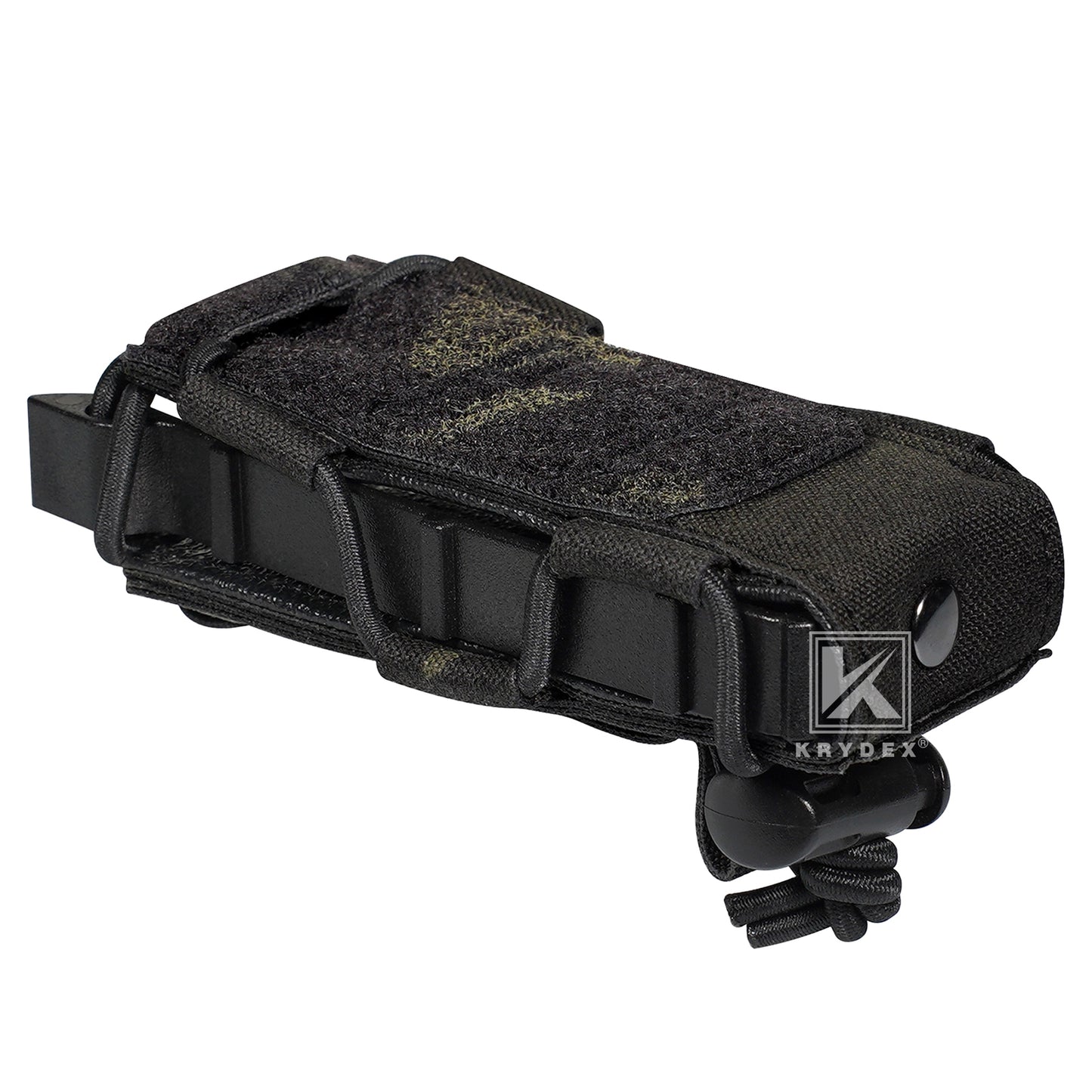 Krydex Tactical 9mm Magazine Pouch Open Top Pistol Mag Carrier Rapid Access MOLLE Compatible