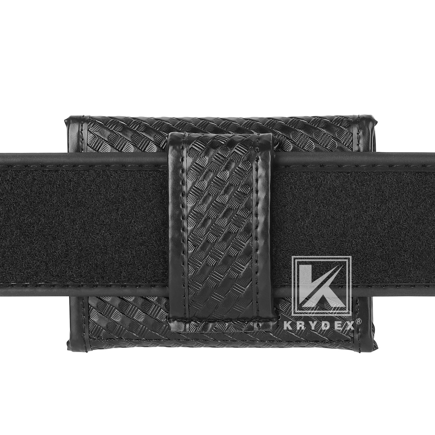 Krydex Flat Glove Holder Latex Nitrile Disposable Gloves Pouch Basket Weave Keeper Fits 2" & 2.25" Duty Belt For Police Firefighter Law enforcement EMT Paramedic First Responders