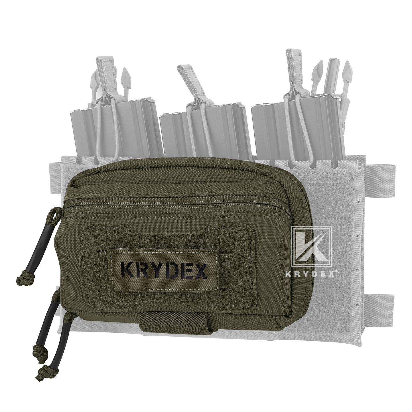 Krydex Tactical Admin Pouch Chest Bag MOLLE Utility Pouch Front Pocket for Vest and Chest Rig