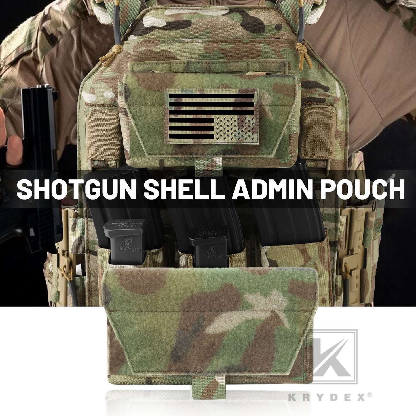 Krydex Tactical MOLLE / Belt Shot Shell Ammo Pouch Removable Bullet / Battery Holder Cellphone Pouch