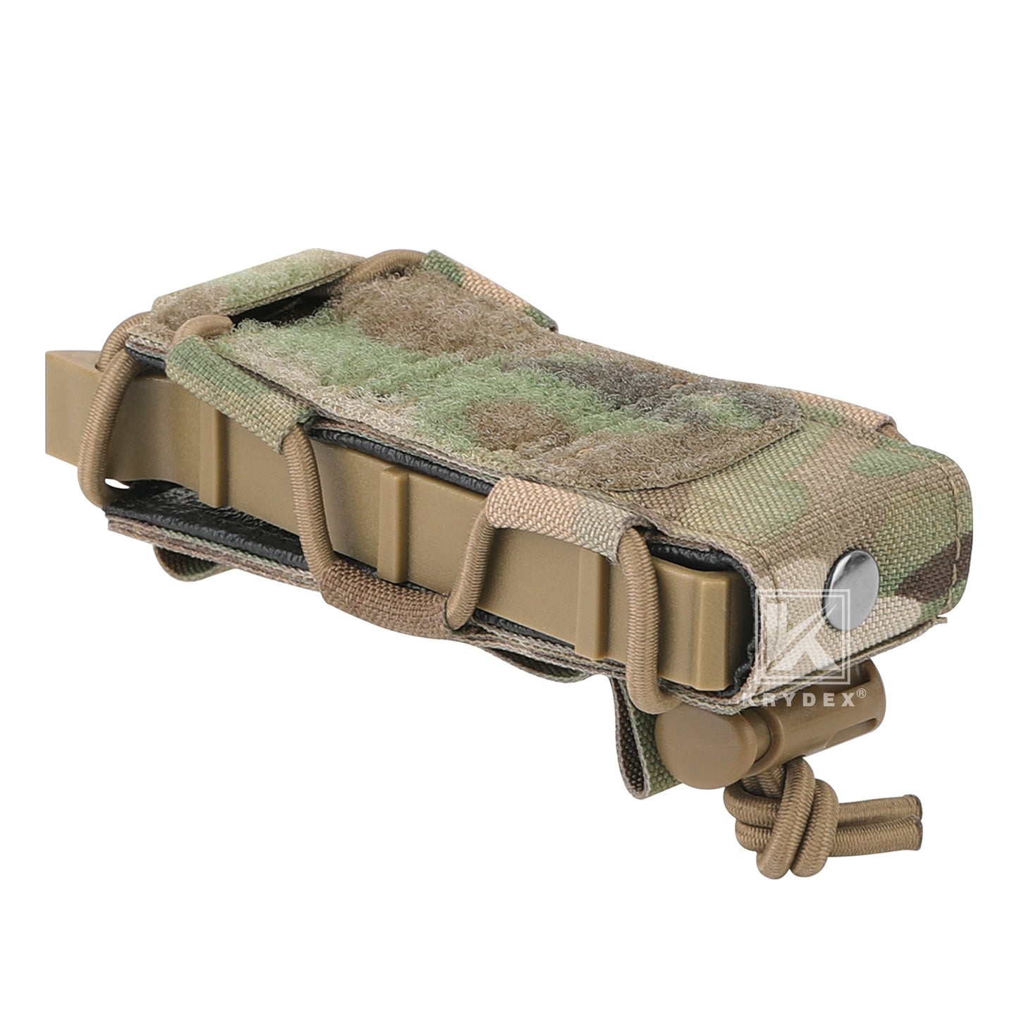 Krydex Tactical 9mm Magazine Pouch Open Top Pistol Mag Carrier Rapid Access MOLLE Compatible