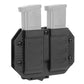 Krydex 9mm Double Stack Magazine Pouch 360° Rotatable Clip Fits 9mm/.40/.45 Double-Stack Mags Adjustable Retention Dual-Lock Mount for 1.5"-2.25" Belts & MOLLE