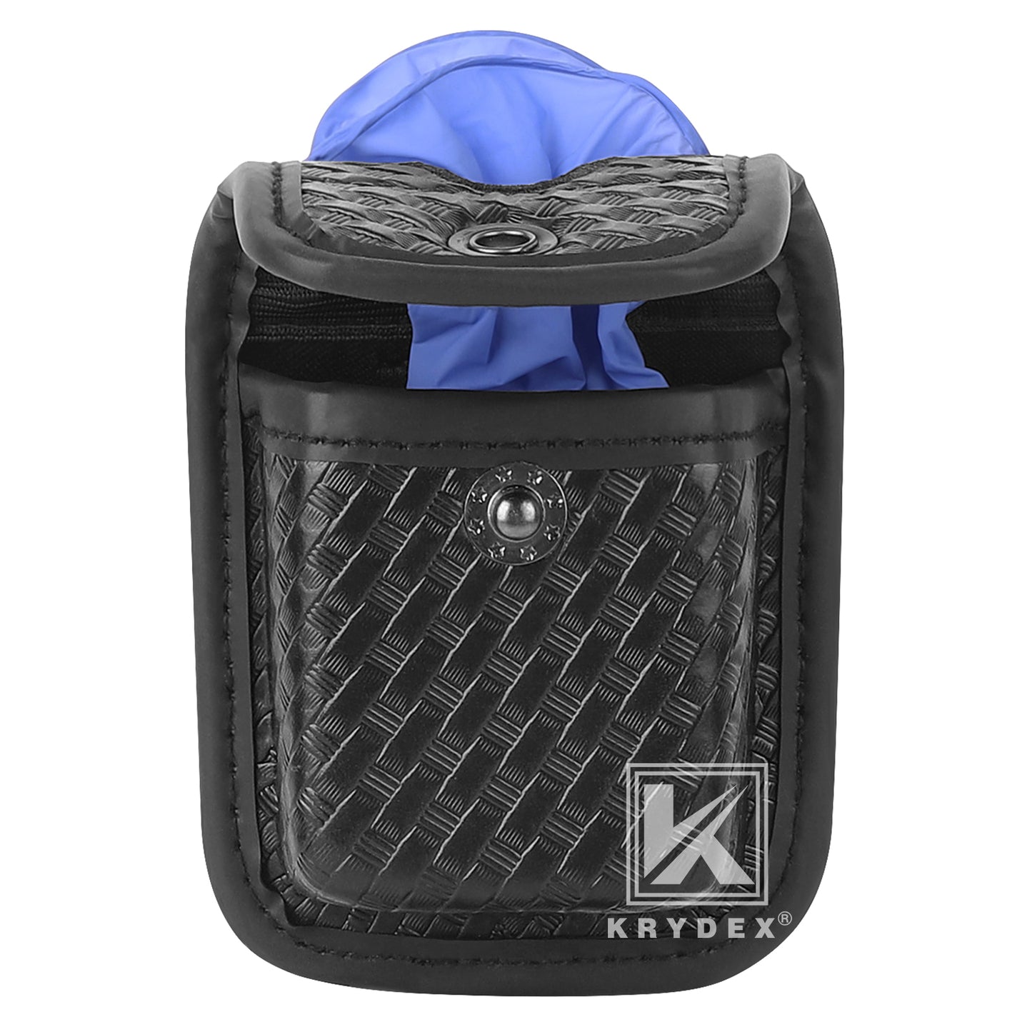 Krydex Glove Holder Basket Weave Molded Pager Pouch Latex Nitrile Disposable Gloves Pouch Fits 2" & 2.25" Duty Belt For Police Firefighter Law enforcement EMT Paramedic First Responders
