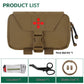 Krydex Tactical Rapid IFAK Pouch – Quick Release Tear-Off Medical Organizer MOLLE/Belt Mountable Trauma Kit 180° Flat Opening with Tourniquet & Shears Holder 500D Cordura
