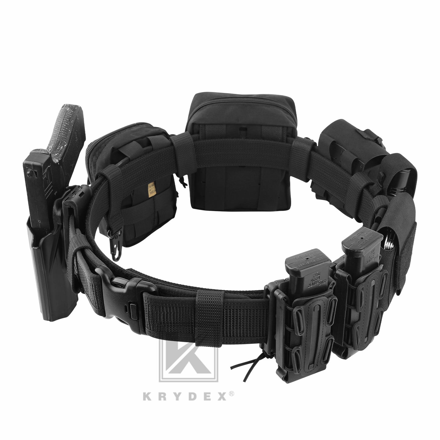 Krydex Police Duty Belt 2" Law Enforcement Officer Nylon Outer 1.5" Inner Belt + 6 Keepers