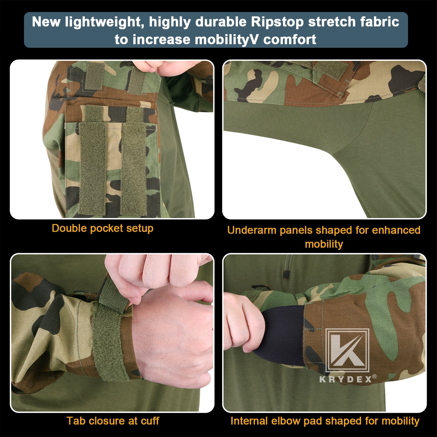 KRYDEX Combat Shirt Tactical Assault BDU Top Blouse