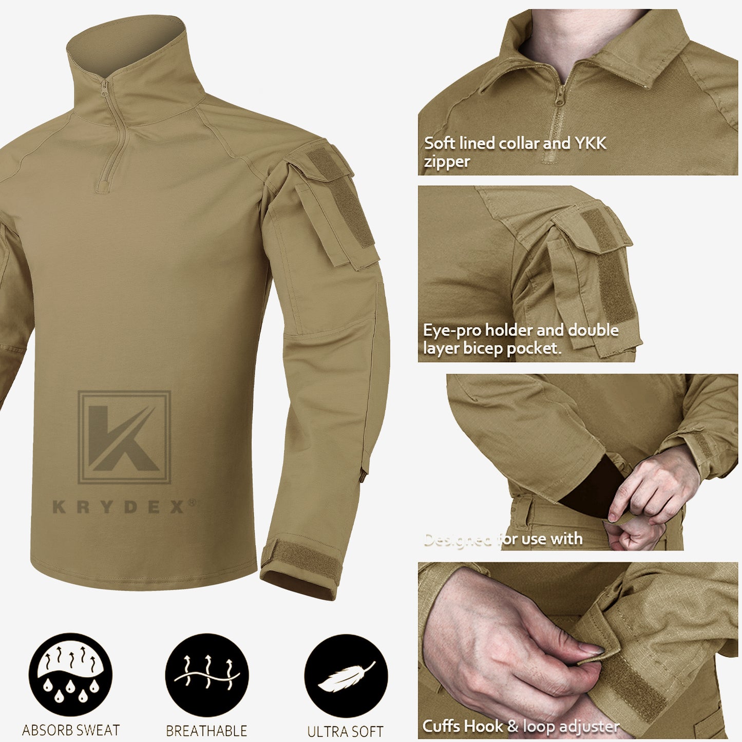 KRYDEX Combat Shirt Tactical Assault BDU Top Blouse