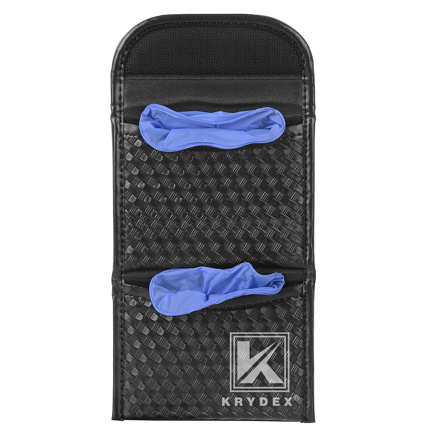 Krydex Flat Glove Holder Latex Nitrile Disposable Gloves Pouch Basket Weave Keeper Fits 2" & 2.25" Duty Belt For Police Firefighter Law enforcement EMT Paramedic First Responders