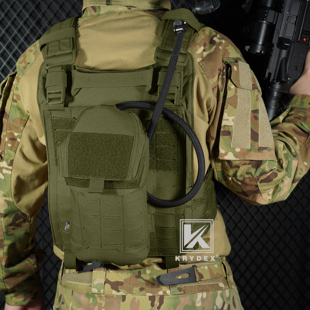 Krydex Tactical 1.5L 50oz Hydration Bladder Pouch Low Profile Hydra Carrier MOLLE Water Pack