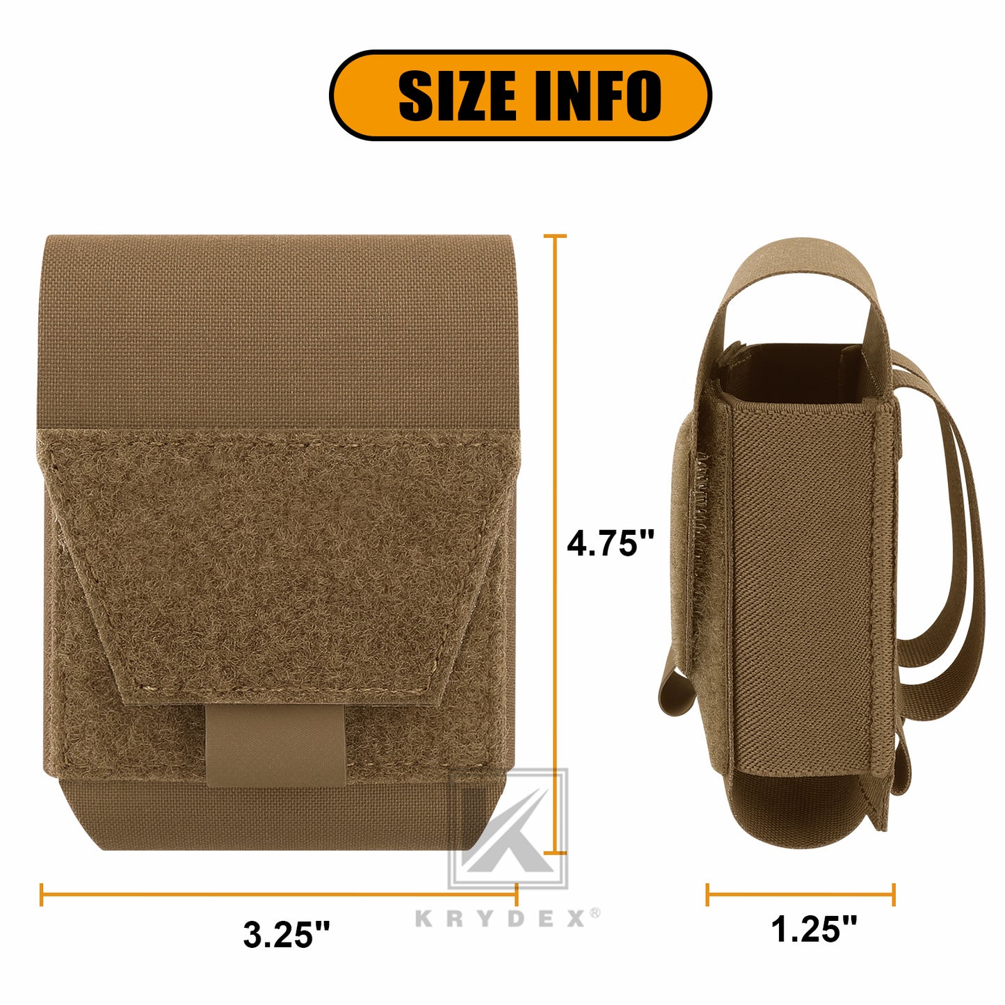 Krydex Handcuff Pouch Case MOLLE / Belt Low Profile Cuff Case Holster Duty Belt Vest Law Enforcement