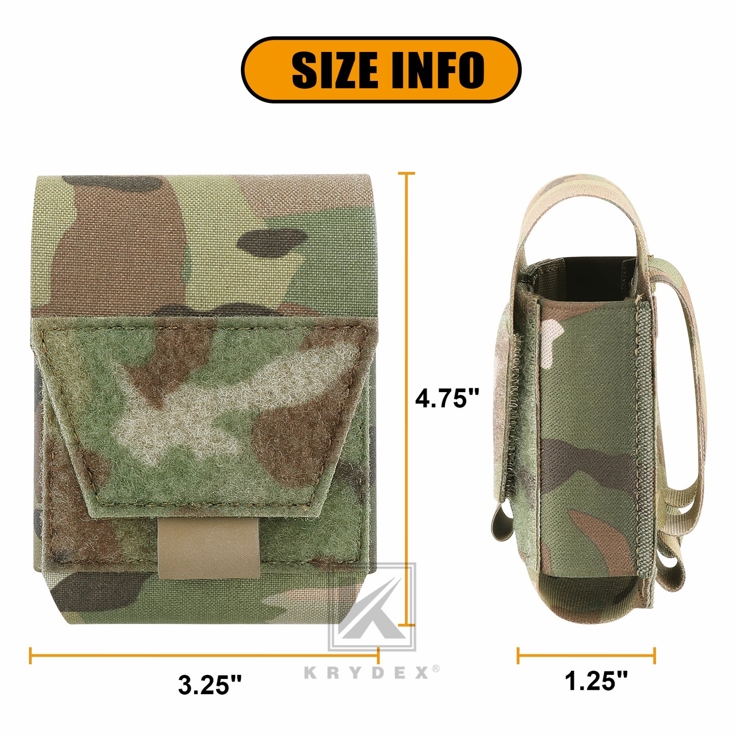 Krydex Handcuff Pouch Case MOLLE / Belt Low Profile Cuff Case Holster Duty Belt Vest Law Enforcement
