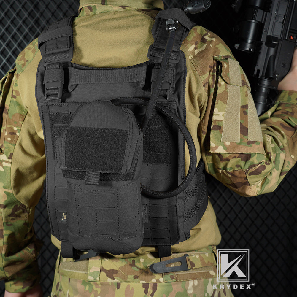 Krydex Tactical 1.5L 50oz Hydration Bladder Pouch Low Profile Hydra Carrier MOLLE Water Pack