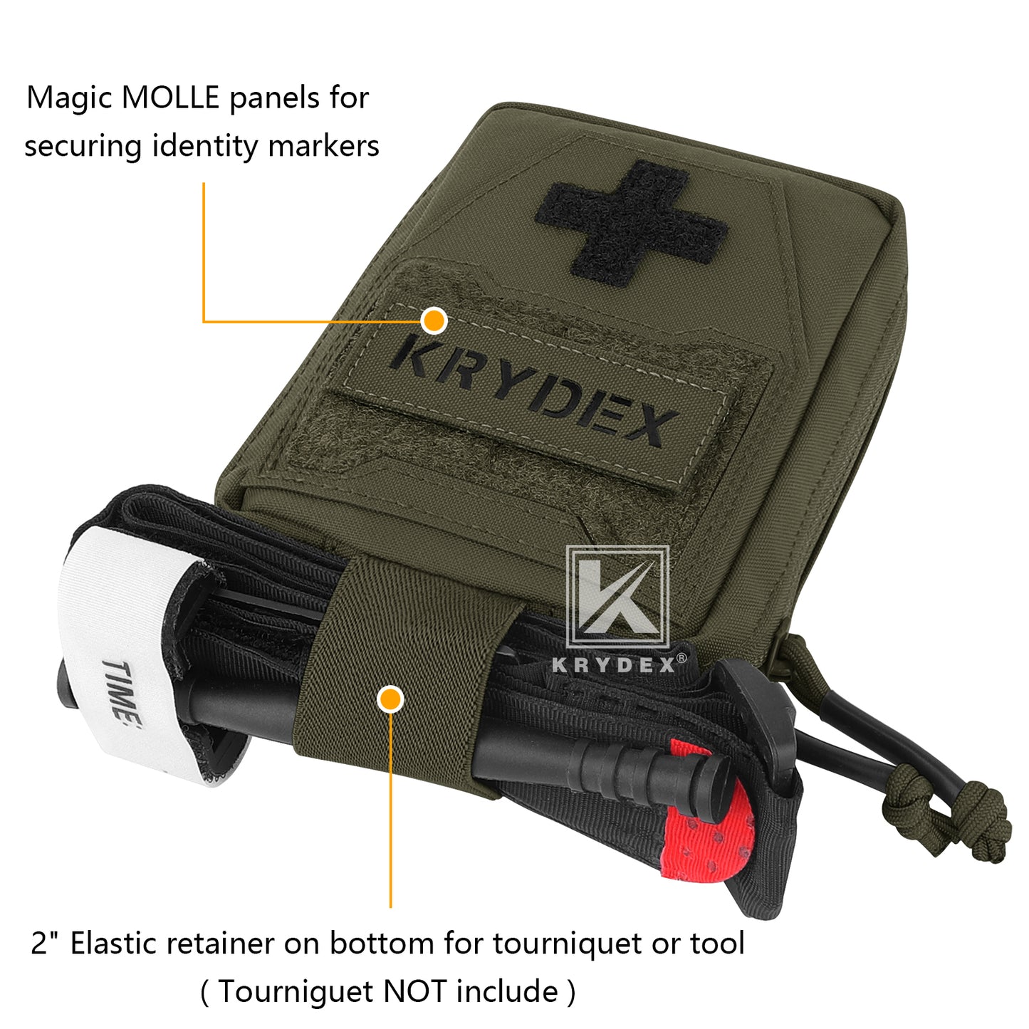 Krydex Tactical Medical IFAK Pouch First Aid Holder Tourniquet Trauma Bag