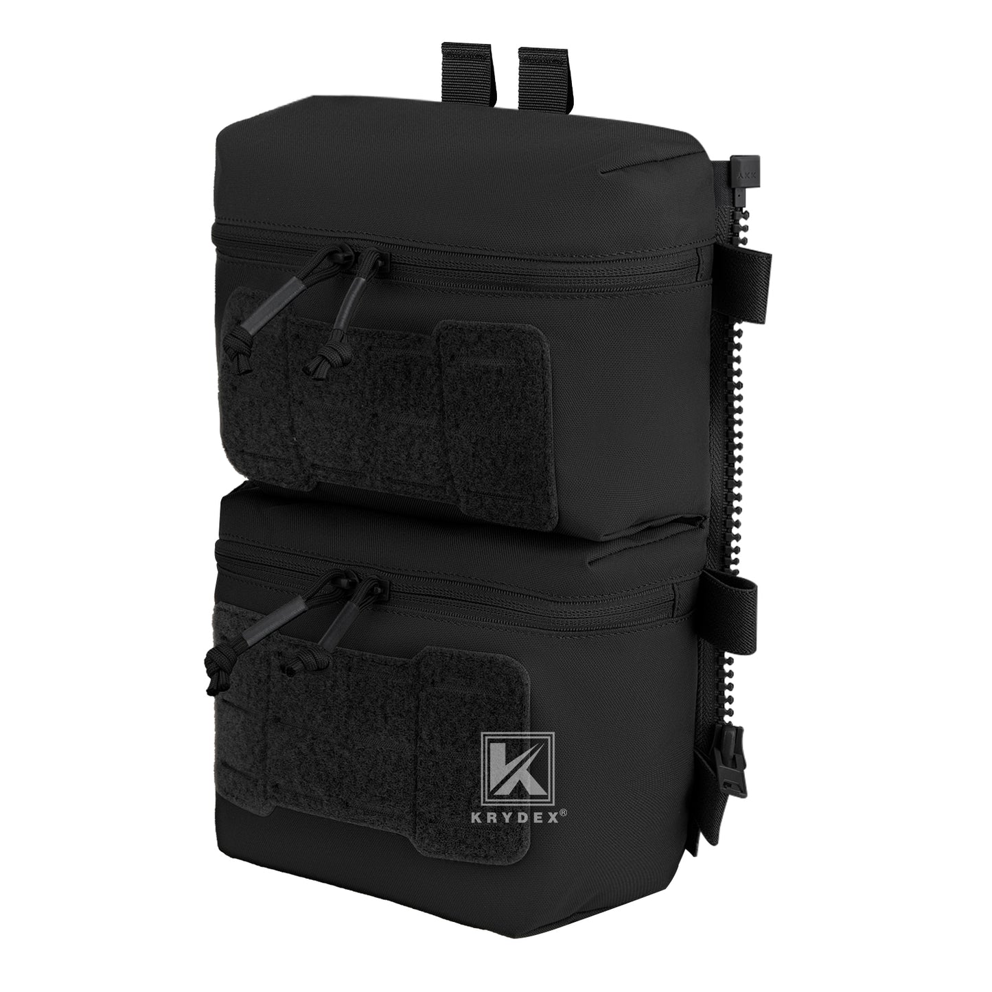 Krydex Tactical Back Panel Double Pouch Assault Zip On Modular Backpack for V5 vest