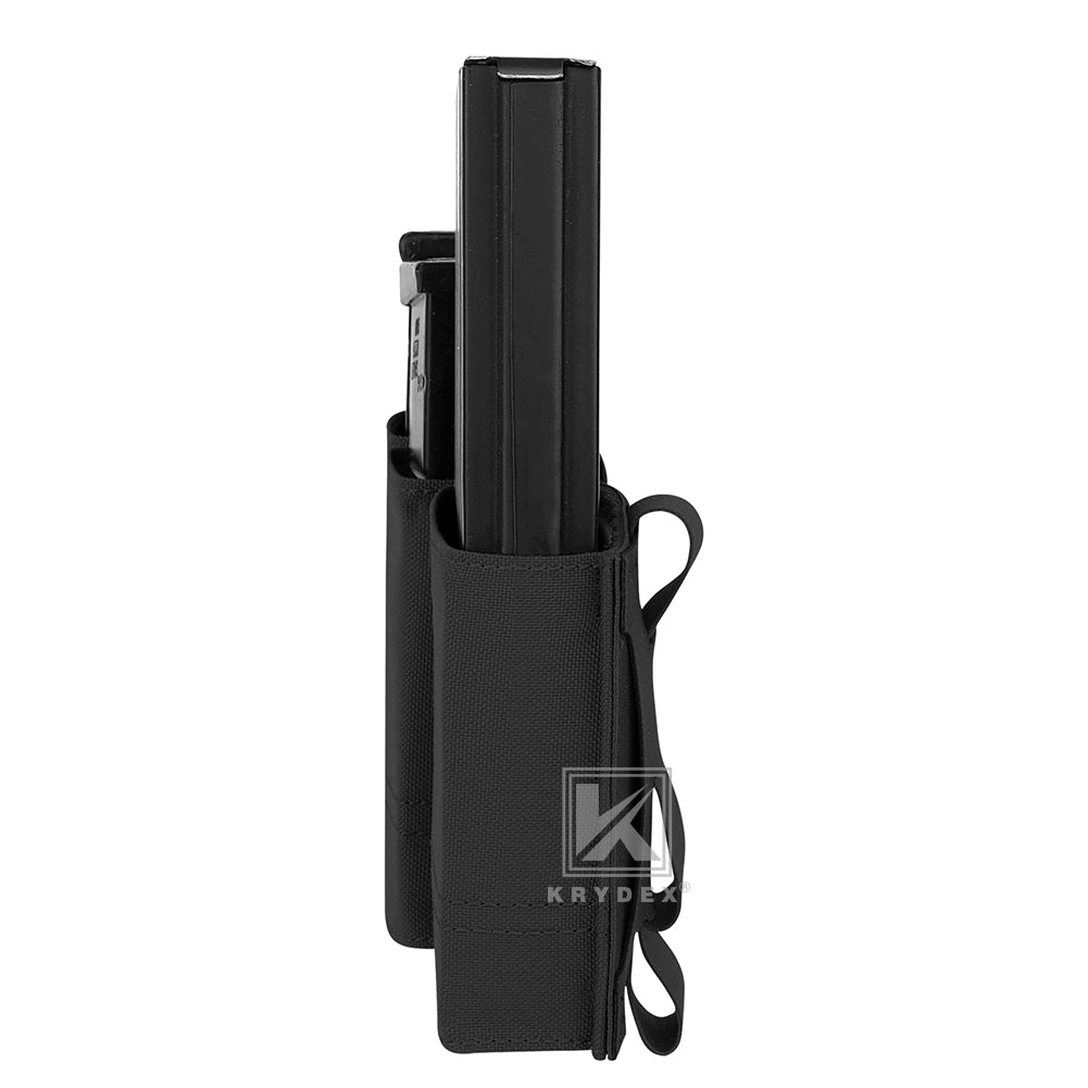 Krydex Tactical Double 9mm & 5.56 Magazine Pouch Mag Holder Duty Belt & Molle Compatible