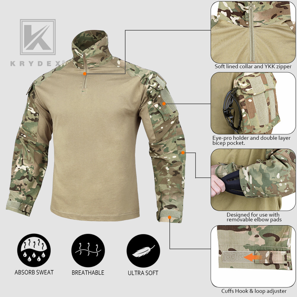 KRYDEX Combat Shirt Tactical Assault BDU Top Blouse