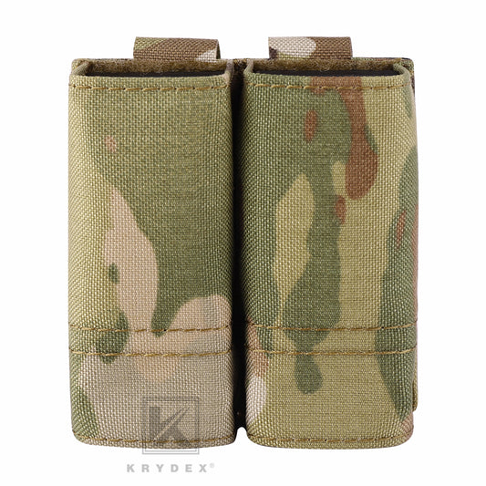 Krydex Tactical 9MM Pistol Magazine Pouch Double Stack .40 45 ACP Pistol Mag Holder Duty Belt & Molle Compatible