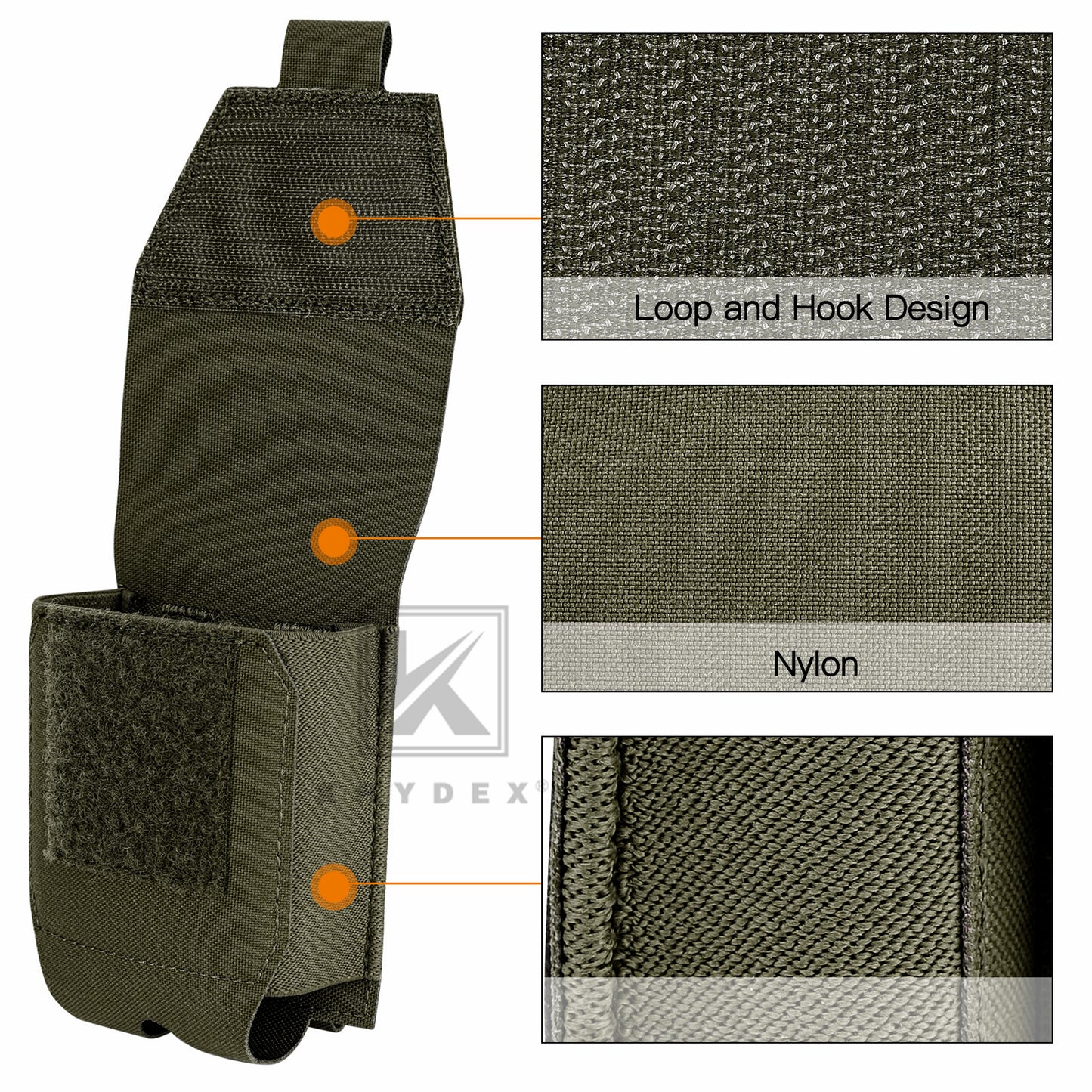 KRYDEX Handcuff Pouch Case MOLLE / Belt Low Profile Cuff Case Holster Duty Belt Vest Law Enforcement