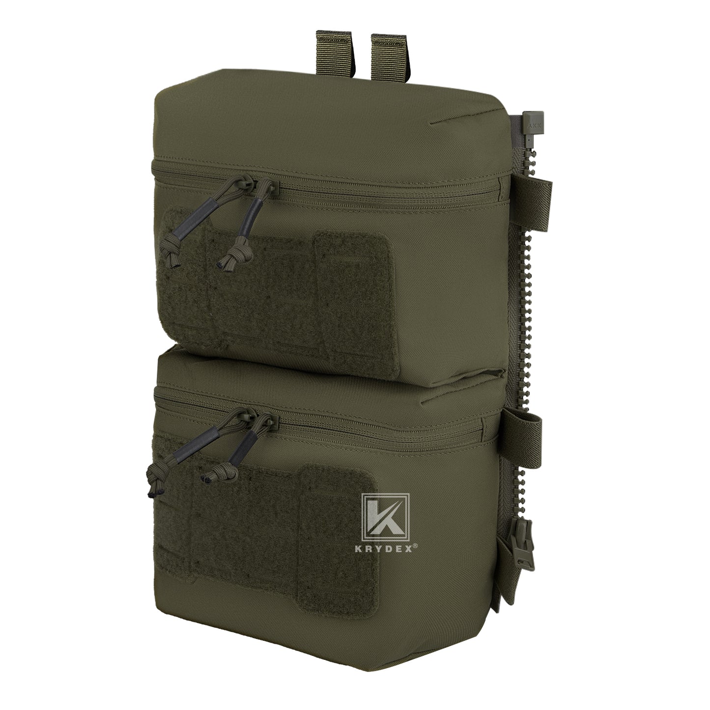 Krydex Tactical Back Panel Double Pouch Assault Zip On Modular Backpack for V5 vest