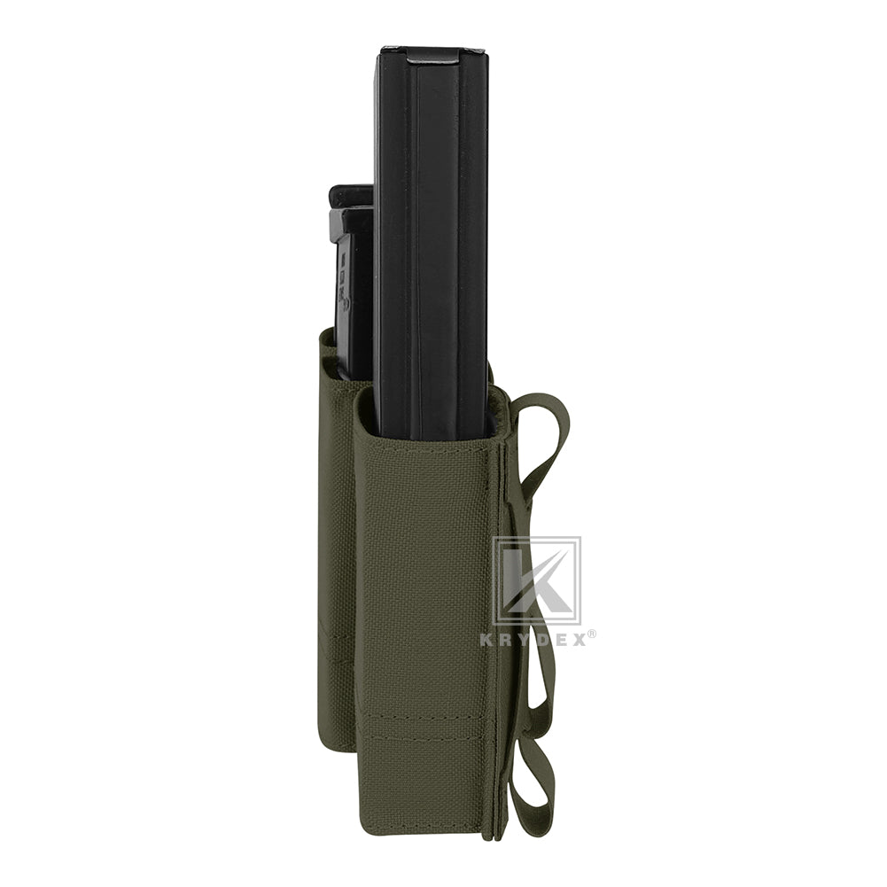 Krydex Tactical Double 9mm & 5.56 Magazine Pouch Mag Holder Duty Belt & Molle Compatible