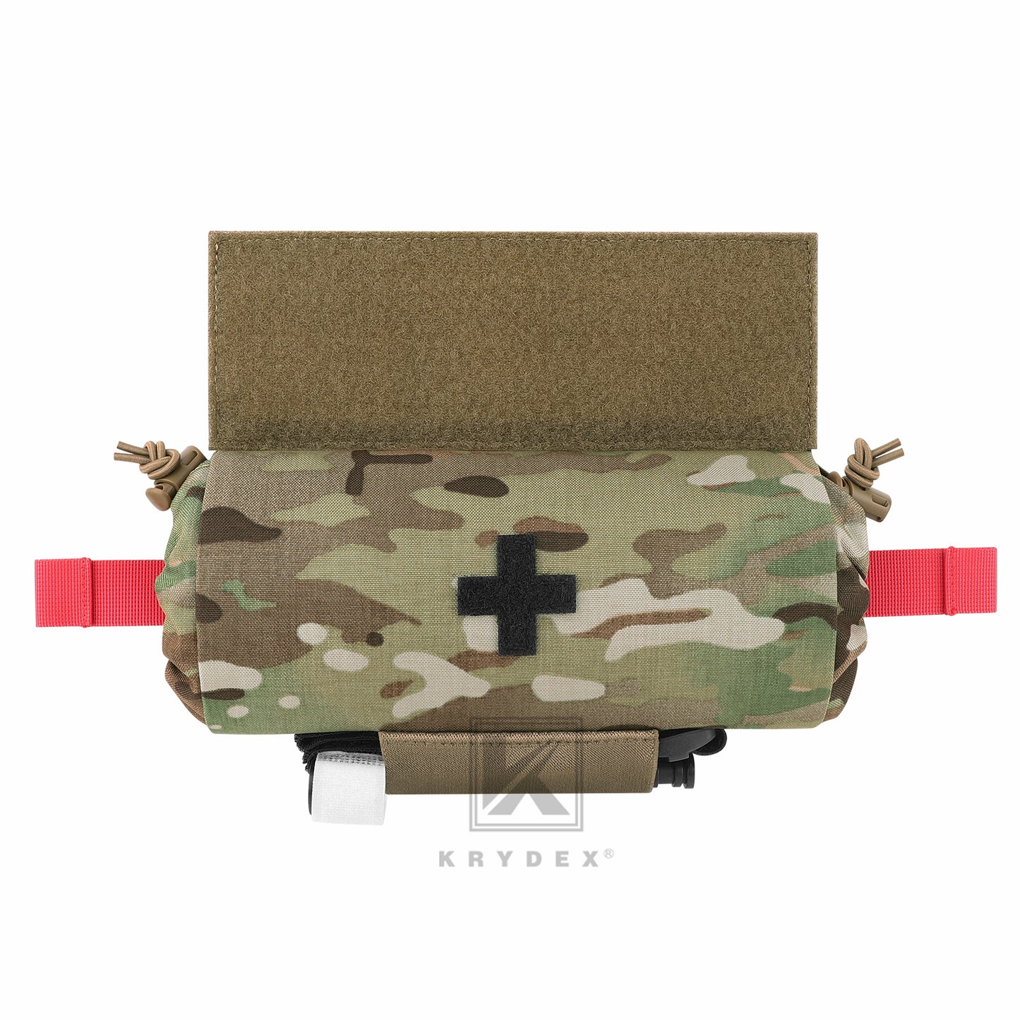 Krydex Tactical First AID Trauma Roll Up Medic Pouch EMT IFAK Dangler Drop Dump Pouch for Vest Chest Rig