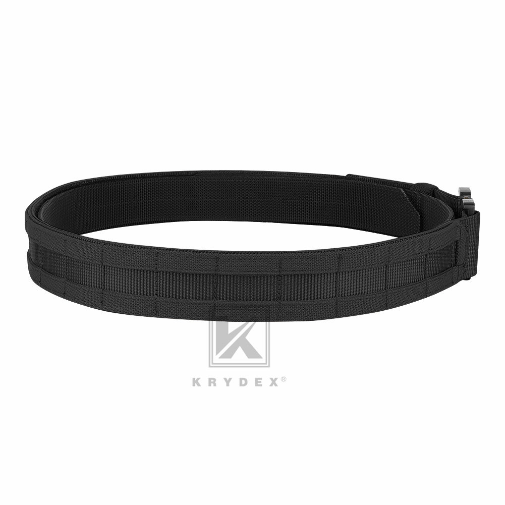 KRYDEX Quick Release 1.5"-1.75" Heavy Duty Metal Buckle Molle Rigger Outer & Inner Belt Airsoft Battle Tactical Outdoor Adjustable Waistband