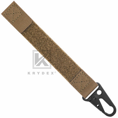 Krydex Tactical Belt Keeper Utility Hook Key Holder Keychain Gloves Carabiner Chemstick Clip MOLLE / Hook & Loop Battle Belt & Plate Carrier
