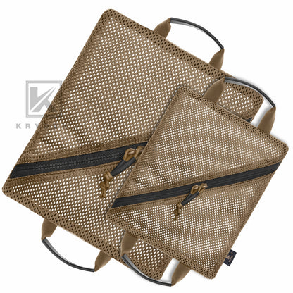 Krydex Tactical Storage Mesh Pouch Set Insert Modular Utility Admin Pockets Travel Organizer EDC Bag