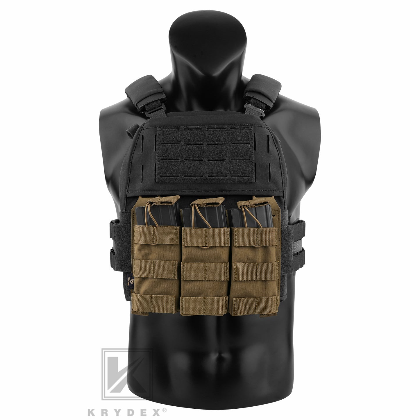 KRYDEX Tactical MOLLE Front Flap Adapt Laser Cut Panel Detachable For Tactical Vest Plate Carrier