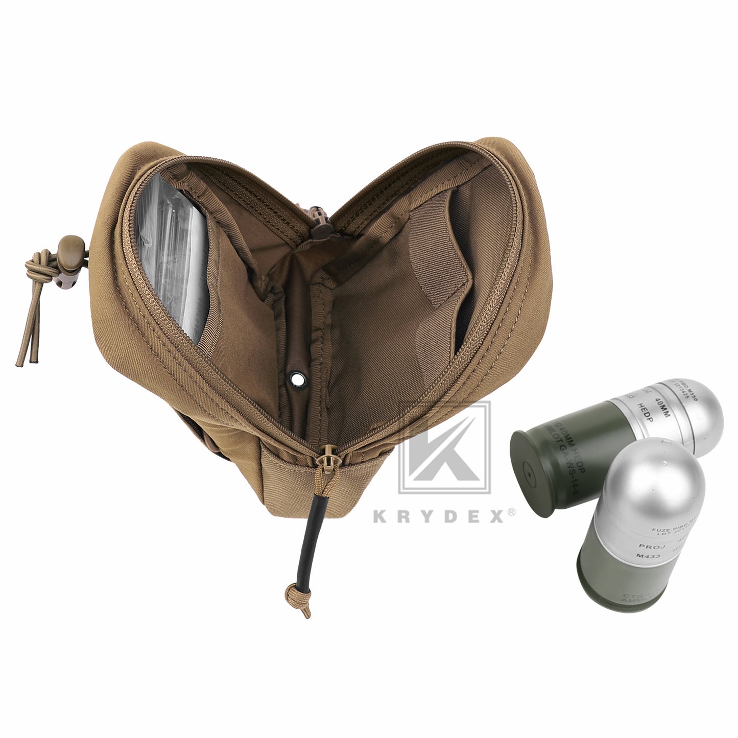KRYDEX Tactical MOLLE / Belt Vertical GP Pouch General Purpose Bag