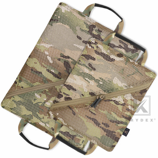Krydex Tactical Storage Mesh Pouch Set Insert Modular Utility Admin Pockets Travel Organizer EDC Bag