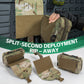 Krydex Tactical Rapid IFAK Pouch – Quick Release Tear-Off Medical Organizer MOLLE/Belt Mountable Trauma Kit 180° Flat Opening with Tourniquet & Shears Holder 500D Cordura