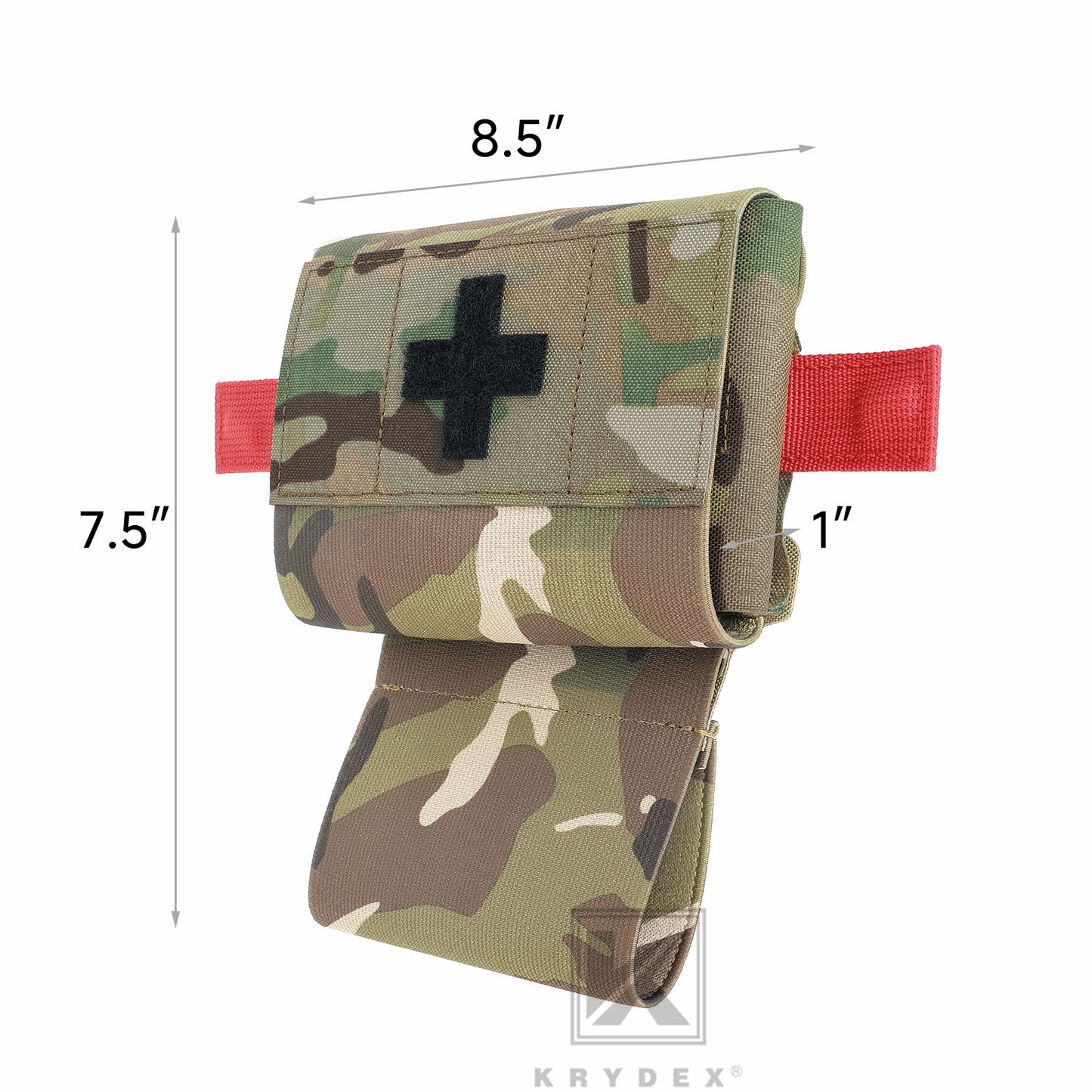 Krydex Tactical Micro Trauma Pouch MED IFAK Kit First Aid Insert Medical Holder Removable Tourniquet Holder MOLLE & Belt Compatible