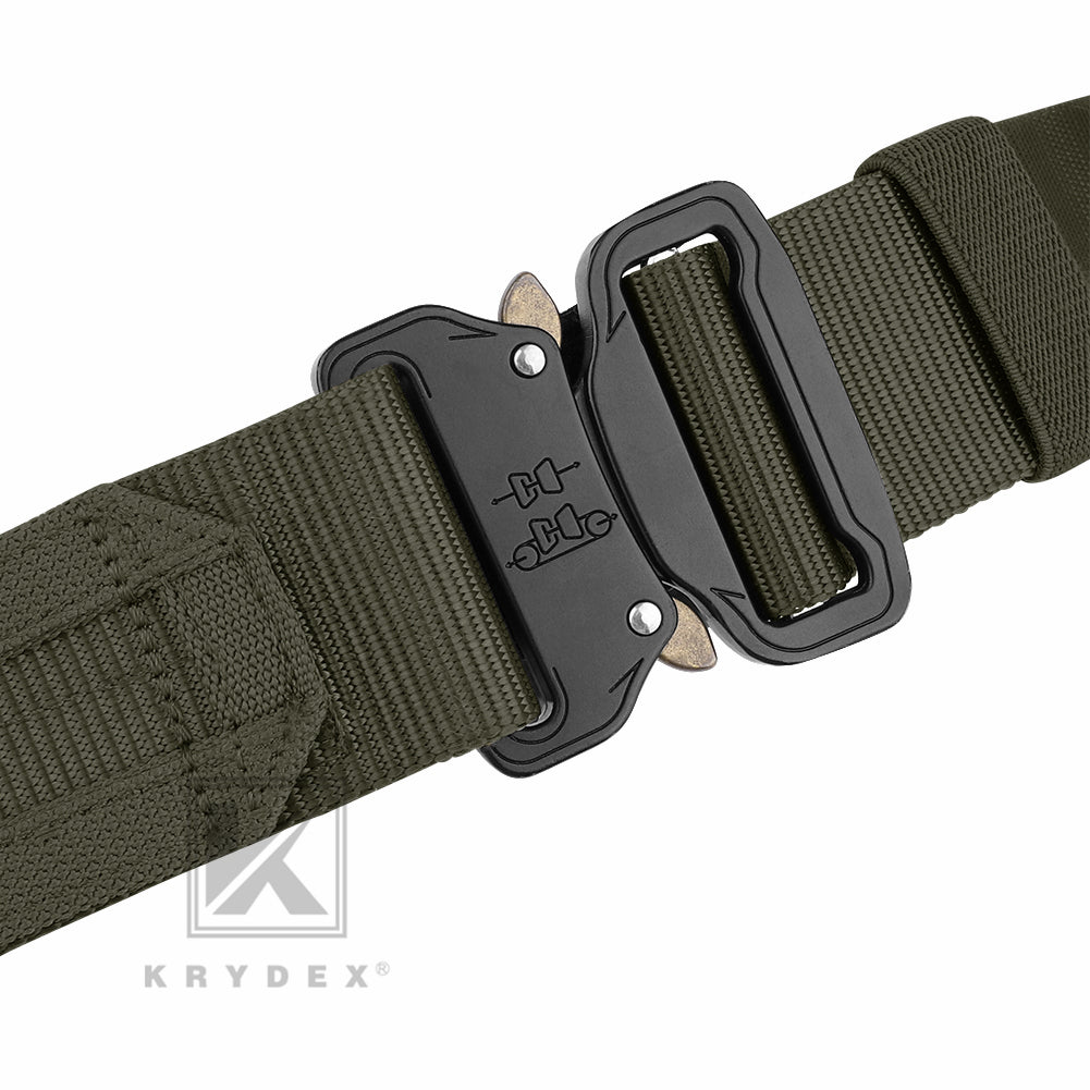 KRYDEX Quick Release 1.5"-1.75" Heavy Duty Metal Buckle Molle Rigger Outer & Inner Belt Airsoft Battle Tactical Outdoor Adjustable Waistband