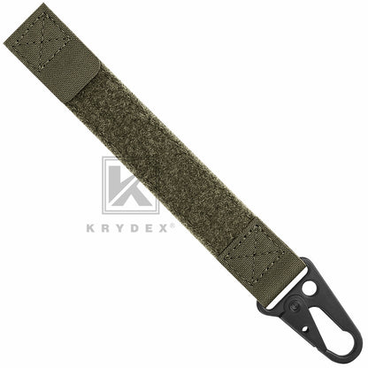 Krydex Tactical Belt Keeper Utility Hook Key Holder Keychain Gloves Carabiner Chemstick Clip MOLLE / Hook & Loop Battle Belt & Plate Carrier