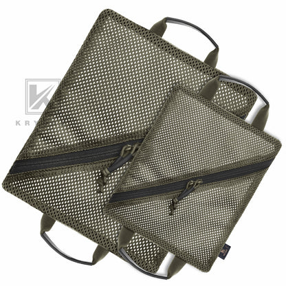 Krydex Tactical Storage Mesh Pouch Set Insert Modular Utility Admin Pockets Travel Organizer EDC Bag