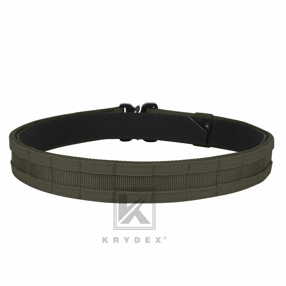 KRYDEX Quick Release 1.5"-1.75" Heavy Duty Metal Buckle Molle Rigger Outer & Inner Belt Airsoft Battle Tactical Outdoor Adjustable Waistband