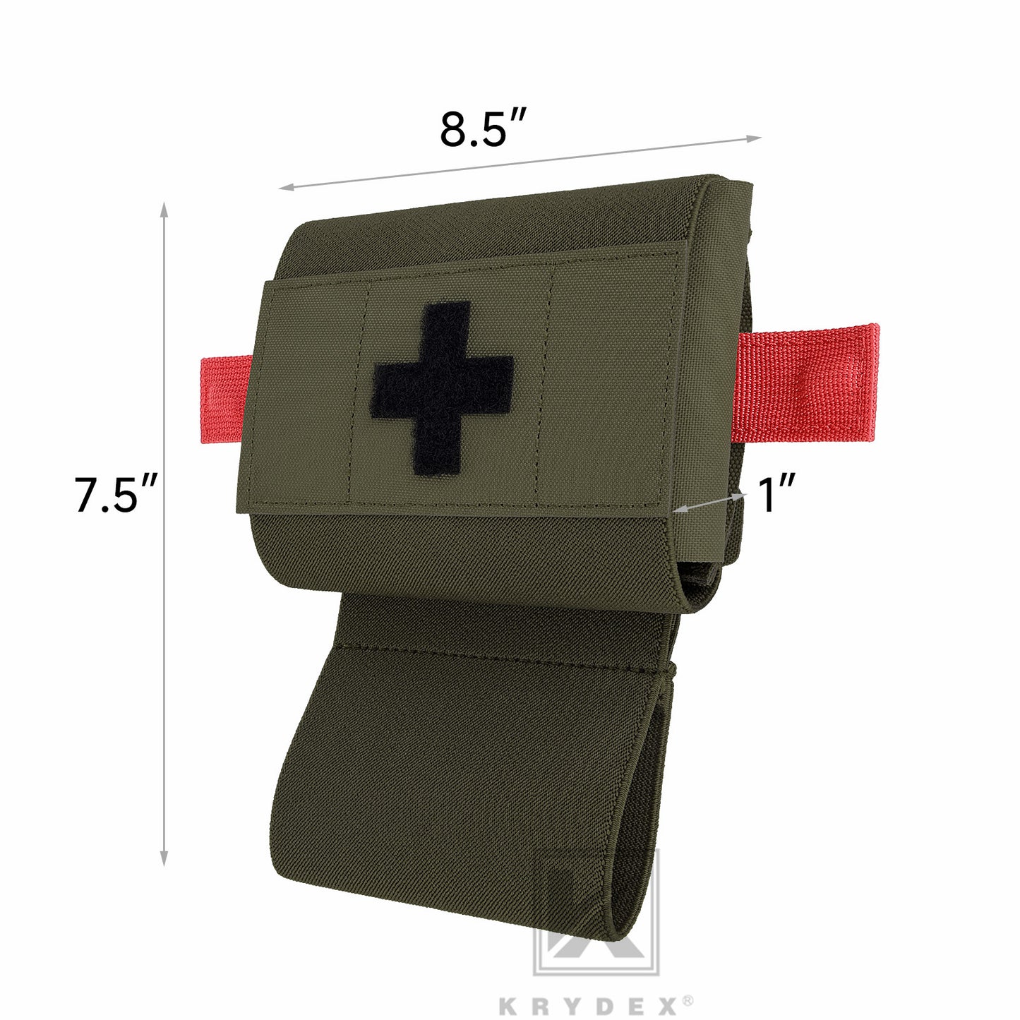 Krydex Tactical Micro Trauma Pouch MED IFAK Kit First Aid Insert Medical Holder Removable Tourniquet Holder MOLLE & Belt Compatible