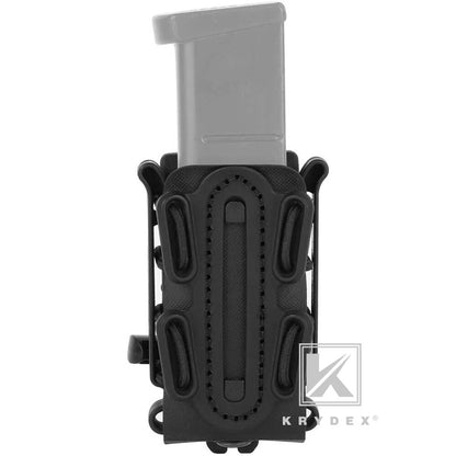 KRYDEX Soft Shell 9mm Pistol Mag Pouch Magazine Carrier Holder with Belt Clip Short