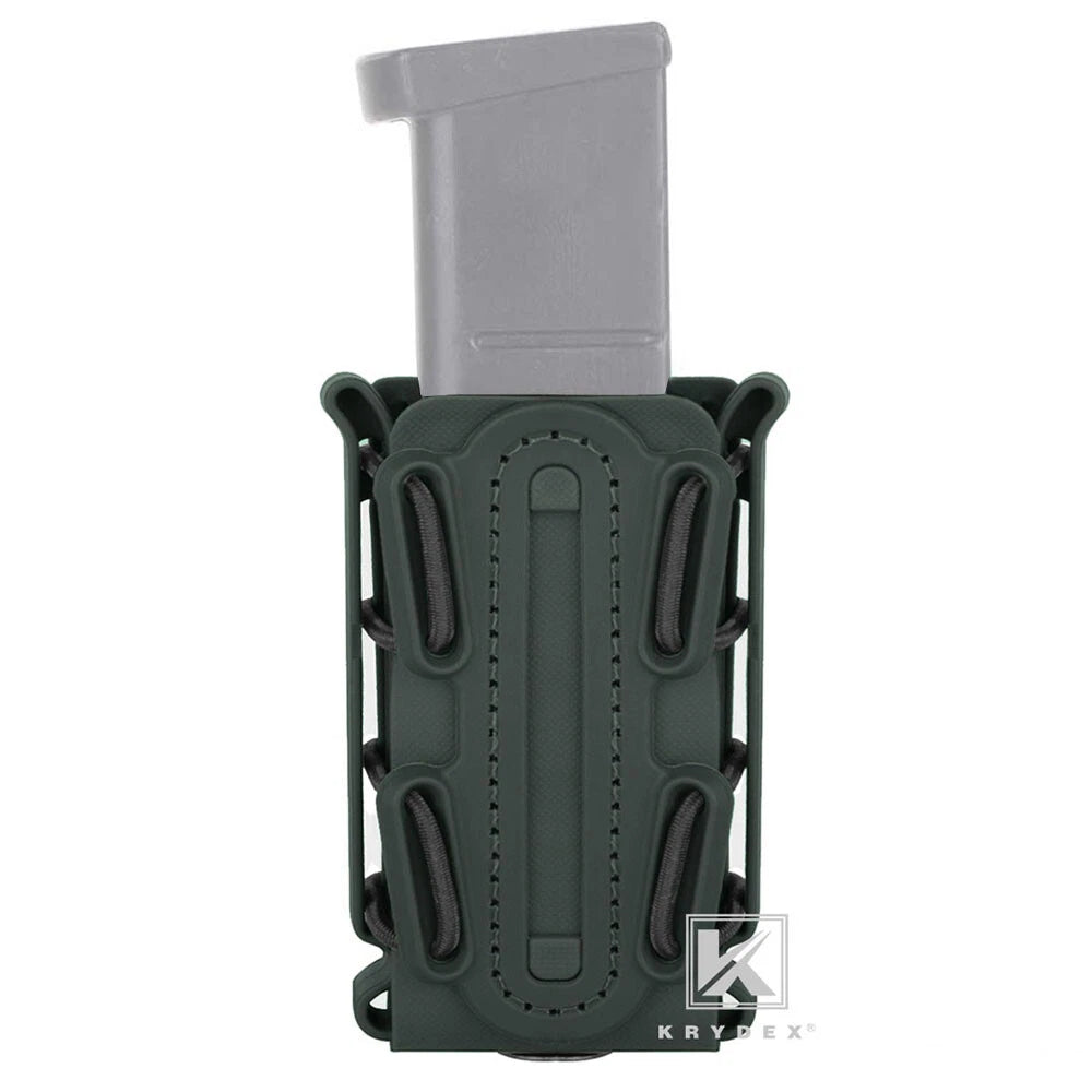 KRYDEX Soft Shell 9mm Pistol Mag Pouch Magazine Carrier Holder with Belt Clip Short