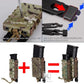 KRYDEX Tactical 9mm Pistol & 5.56 7.62 Mag Magazine Pouch MOLLE Clip Hard Shell