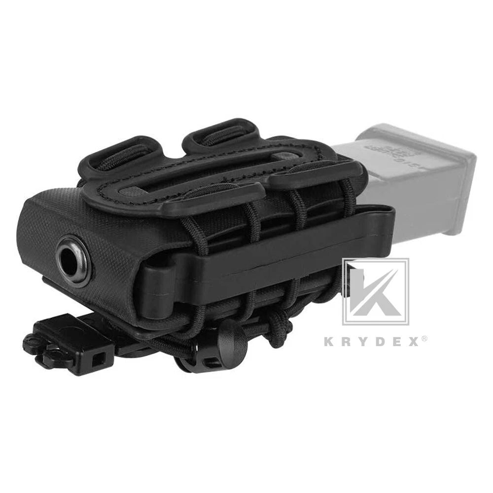 KRYDEX Soft Shell 9mm Pistol Mag Pouch Magazine Carrier Holder with Belt Clip Short