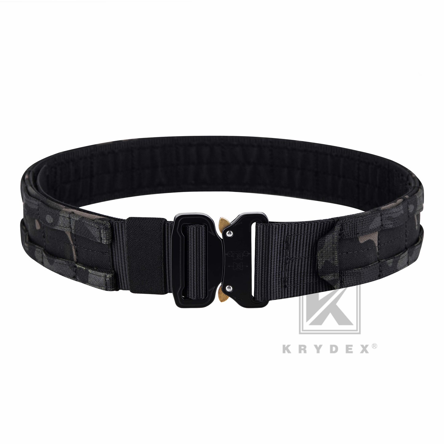 KRYDEX Quick Release 1.5"-1.75" Heavy Duty Metal Buckle Molle Rigger Outer & Inner Belt Military Airsoft Battle Tactical Outdoor Adjustable Waistband