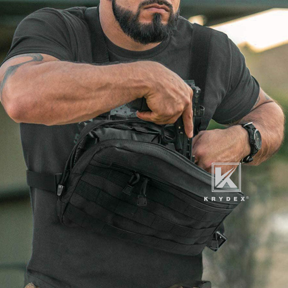 KRYDEX Tactical Concealed Molle Recon Combat Chest Rig Bag Pack Vest –  Krydex