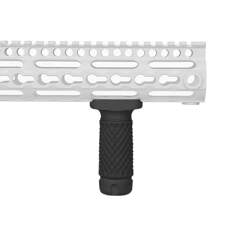 Tactical KeyMod GolfBall Pattern ForeGrip Aluminum Short Vertical Grip w Storage