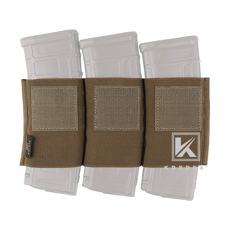 KRYDEX Elastic Triple M4 5.56 .223 NATO Rifle Magazine Insert Hook Mag Pouch Holster for Micro Fight Chassis MK3 MK4 Chest Rig